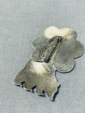 Sweet Vintage Native American Navajo Sterling Silver Bear Pin-Nativo Arts