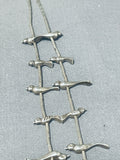 Enchanting Vintage Native American Zuni Sterling Silver Bird Fetish Necklace-Nativo Arts