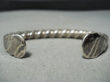 Heavy Coiled Vintage Native American Navajo Orville Tsinnie Sterling Silver Bracelet-Nativo Arts