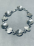 Excellent Native American Navajo #8 Turquoise Mine & Mercury Dimes Sterling Silver Bracelet-Nativo Arts