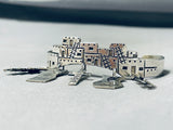 So Cute! Dangling Native American Navajo Pueblo Charm Sterling Silver Bracelet-Nativo Arts