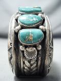 Best Jeanette Dale Vintage Native American Navajo Carico Lake Turquoise Sterling Silver Bracelet-Nativo Arts