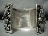 Very Rare Huge Bear Native American Navajo Royston Turquoise Sterling Silver Bracelet-Nativo Arts