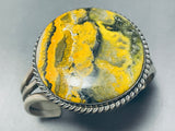 Rare Honeybee Jasper Native American Navajo Signed Sterling Silver Bracelet-Nativo Arts