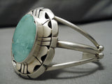 Majestic Vintage Native American Navajo Carico Lake Turquoise Sterling Silver Bracelet-Nativo Arts