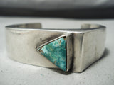 Unique Contemporist Vintage Native American Navajo Turquoise Sterling Silver Bracelet-Nativo Arts
