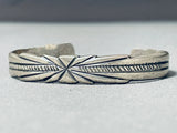 Traditional Vintage Native American Navajo Sterling Silver Bracelet-Nativo Arts