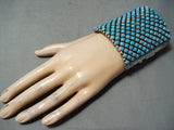 One Of The Best Ever Native American Navajo Turquoise Sterling Silver Bracelet-Nativo Arts