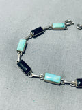 Amazing Native American Navajo Royston Turquoise Sterling Silver Link Bracelet-Nativo Arts