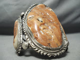 Biggest Best Vintage Native American Navajo Spiny Oyster Sterling Silver Bracelet Old-Nativo Arts