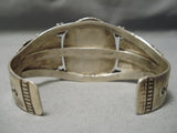 Superior Vintage Native American Navajo Carico Lake Turquoise Sterling Silver Bracelet Old-Nativo Arts