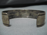 Amazing Vintage Navajo Robert Gene Sterling Silver Native American Bracelet Old-Nativo Arts
