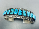 Thomas Tso (d.) Vintage Native American Navajo Turquoise Sterling Silver Bracelet-Nativo Arts