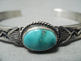 Important Sunny Reeves Native American Navajo Turquoise Sterling Silver Bracelet Cuff-Nativo Arts