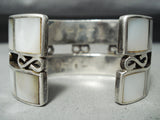 One Of The Best Ever Vintage Native American Navajo #8 Turquoise Sterling Silver Inlay Bracelet-Nativo Arts