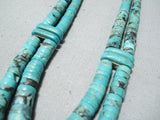 Native American Traditional Vintage Santo Domingo Royston Turquoise Sterling Silver Necklace Old-Nativo Arts