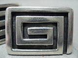 Very Important Vintage Native American Navajo Kenneth Begay Sterling Silver Cufflinks-Nativo Arts