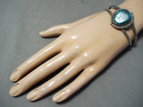 Tremendous Vintage Native American Navajo Royston Turquoise Sterling Silver Bracelet Old-Nativo Arts