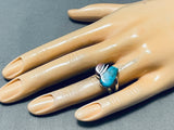 Incredible Native American Navajo Inlay Turquoise Spiny Shell Jet Sterling Silver Heart Ring-Nativo Arts