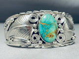 Darrell Morgan Vintage Native American Navajo Royston Turquoise Sterling Silver Bracelet-Nativo Arts