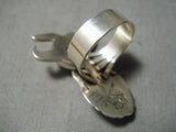Striking Vintage Native American Navajo Old Kingman Sterling Silver Kachina Ring-Nativo Arts