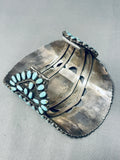 Native American One Of The Best Vintage Navajo Turquoise Sterling Silver Cluster Bracelet-Nativo Arts