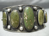 One Of The Biggest Best Vintage Native American Navajo Cerrillos Turquoise Coin Silver Bracelet-Nativo Arts