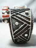 Dramatic Navajo Turquoise Sterling Silver Bracelet Native American-Nativo Arts