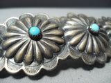 Amazing Native American Navajo Sleeping Beauty Turquoise Sterling Silver Barrette-Nativo Arts