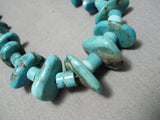Native American Incredible Vintage Santo Domingo Turquoise Sterling Silver Necklace Old-Nativo Arts