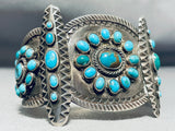 Very Important 1920s/30s Vintage Native American Navajo Turquoise Ingot Silver Bracelet-Nativo Arts