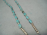 Cross Christian Turquoise Sterling Silver Native American Navajo Rosary Necklace-Nativo Arts