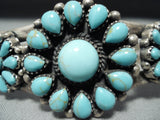 Amazing Vintage Native American Navajo #8 Turquoise Sterling Silver Bracelet-Nativo Arts