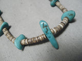 Incredible Vintage Native American Navajo Royston Turquoise & Heishi Necklace Old-Nativo Arts