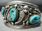 Older Family Spencer Vintage Native American Navajo Turquoise Sterling Silver Bracelet-Nativo Arts
