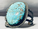 Important Museum Vintage Native American Navajo Carico Lake Turquoise Sterling Silver Bracelet-Nativo Arts