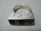One Of The Best Vintage Native American Navajo Ray Tracey Turquoise Sterling Silver Ring-Nativo Arts