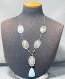 Enchanting San Felipe Signed 8 Turquoise Sterling Silver Necklace-Nativo Arts
