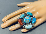 Most Chunky Toledo Family Vintage Native American Navajo Turquoise Sterling Silver Ring-Nativo Arts