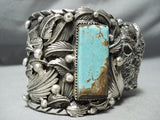 Crazy Buffalo Huge Native American Navajo Turquoise Sterling Silver Bracelet- 210 Grams!-Nativo Arts