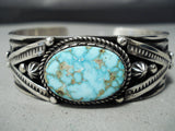 Important Albert Jake Native American Navajo High Grade Turquoise Sterling Silver Bracelet-Nativo Arts