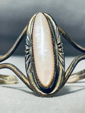 Native American Fabulous Vintage Mussel Shell Sterling Silver Bracelet-Nativo Arts