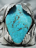 Awesome Vintage Native American Navajo 3 Kingman Turquoise Sterling Silver Bracelet-Nativo Arts