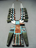 Native American One Of The Biggest Santo Domingo Inlay Necklace All Year!-Nativo Arts