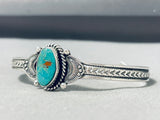 Excellent Native American Navajo Royston Turquoise Sterling Silver Bracelet Signed G. Hale-Nativo Arts