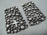 Superlative Santo Domingo Sterling Silver Earrings Native American-Nativo Arts