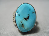 Marvelous Vintage Native American Navajo Sleeping Beauty Turquoise Sterling Silver Ring-Nativo Arts