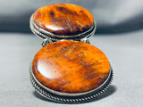 One Of The Biggest Ever Native American Navajo Petrified Wood Sterling Silver Ring-Nativo Arts