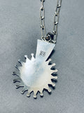 Important Vintage Native American Navajo Richard Begay Spur Sterling Silver Inlay Necklace-Nativo Arts