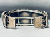 One Of The Best Ever Native American Navajo Guild Vintage Turquoise Sterling Silver Bracelet-Nativo Arts